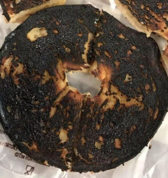 They Asked for an Extra Toasted Bagel and Received a Burnt Bagel