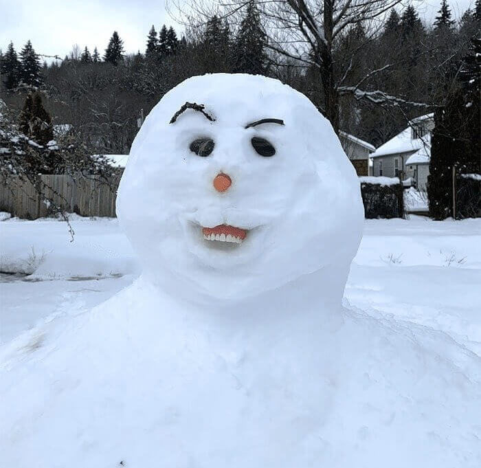 A Snowman With Teeth?