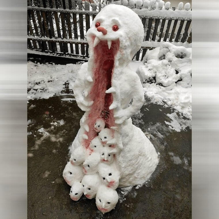A Terrifying Snowman