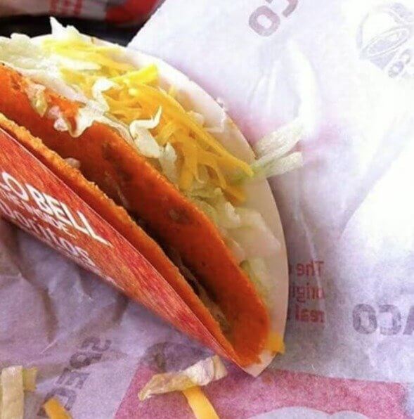 A Taco That Had No Taco Filling in the Shell