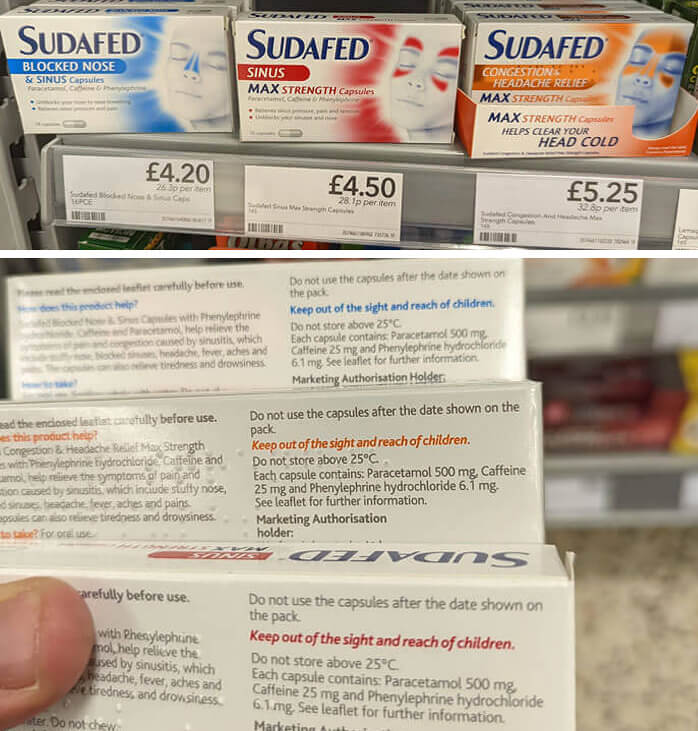 Identical Ingredients and Quantities, Different Packaging and Prices