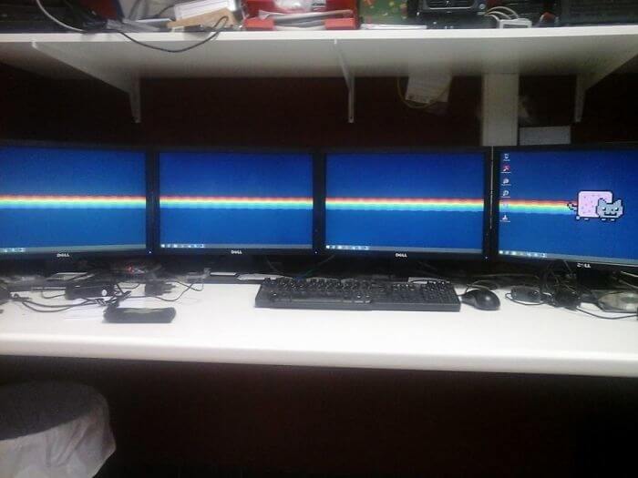 Ideal Wallpaper For A 4 Monitor Setup